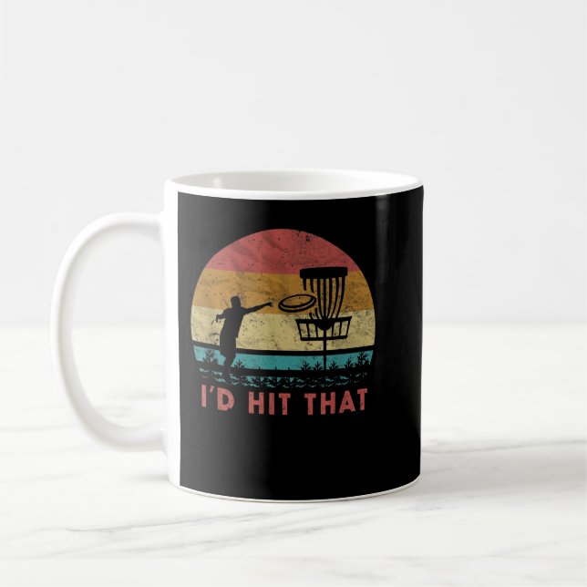 Disc Golf Retro Frisbee Golf Discs I'd Hit That Gi Coffee Mug (Left)