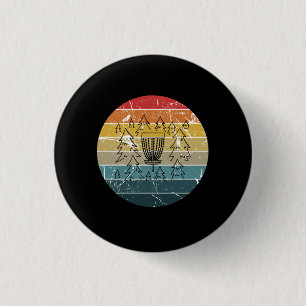 Disc Golf Retro Vintage 1 Inch Round Button