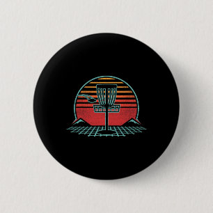 Disc Golf Retro Vintage 80s Style 2 Inch Round Button