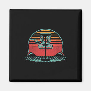 Disc Golf Retro Vintage 80s Style Magnet