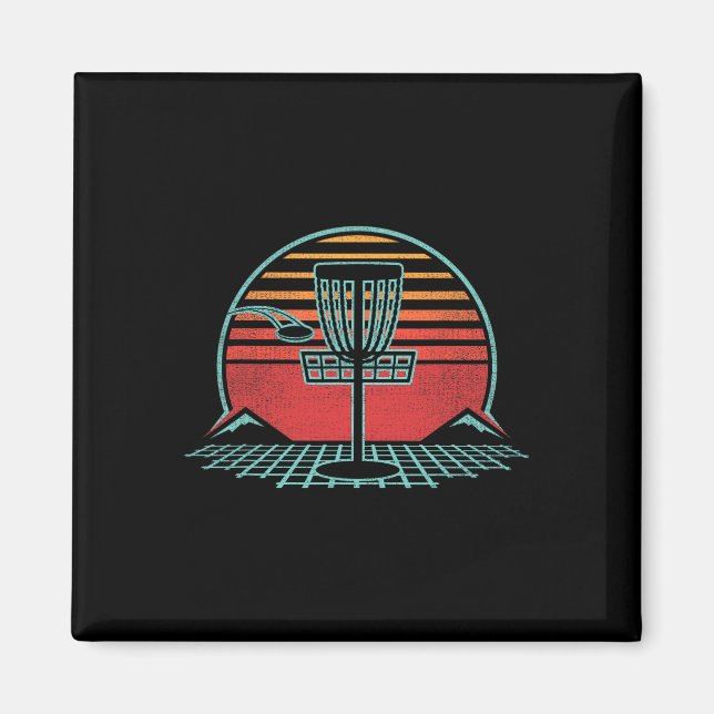 Disc Golf Retro Vintage 80s Style  Magnet (Front)