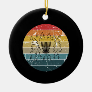 Disc Golf Retro Vintage Ceramic Ornament