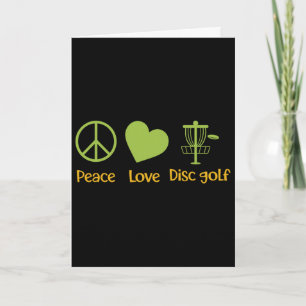 Disc Golf Retro Vintage Men Women, True Peace Love Card