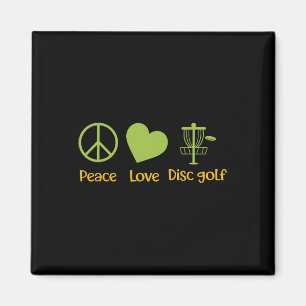 Disc Golf Retro Vintage Men Women, True Peace Love Magnet