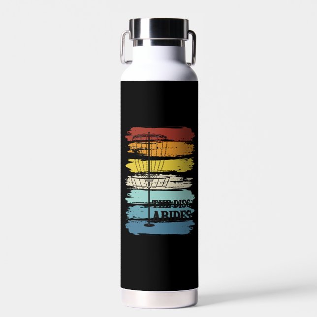 Disc Golf Retro Water Bottle (Front)