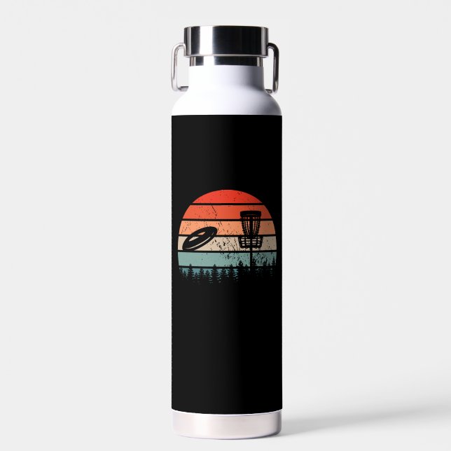 Disc Golf Retro  Water Bottle (Front)
