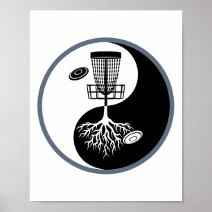 Disc Golf S For Men Women - Yin Yang  Poster
