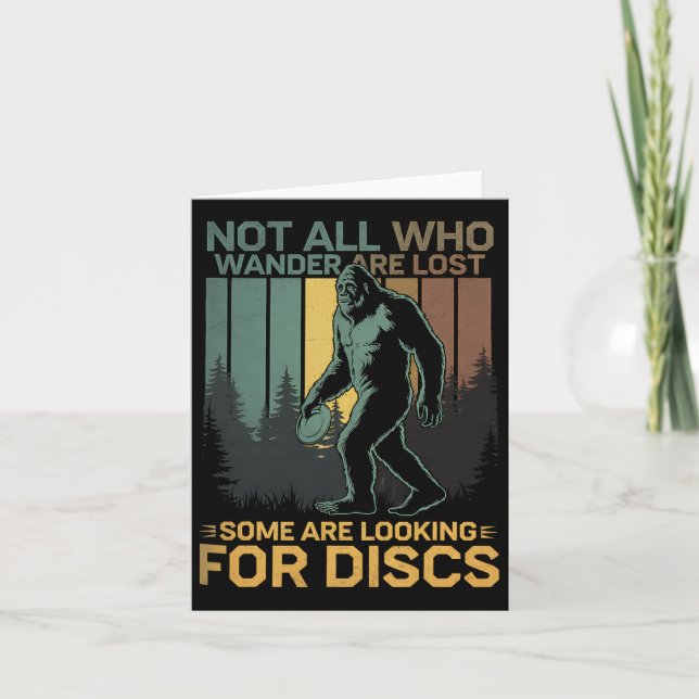 Disc Golf Sasquatch Bigfoot Disc Golfer Funny Disc Card (Front)