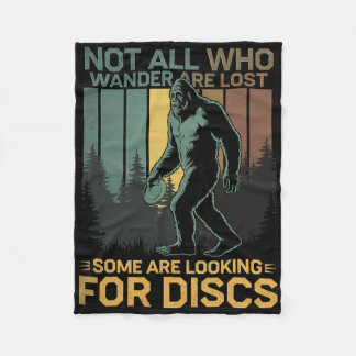 Disc Golf Sasquatch Bigfoot Disc Golfer Funny Disc Fleece Blanket