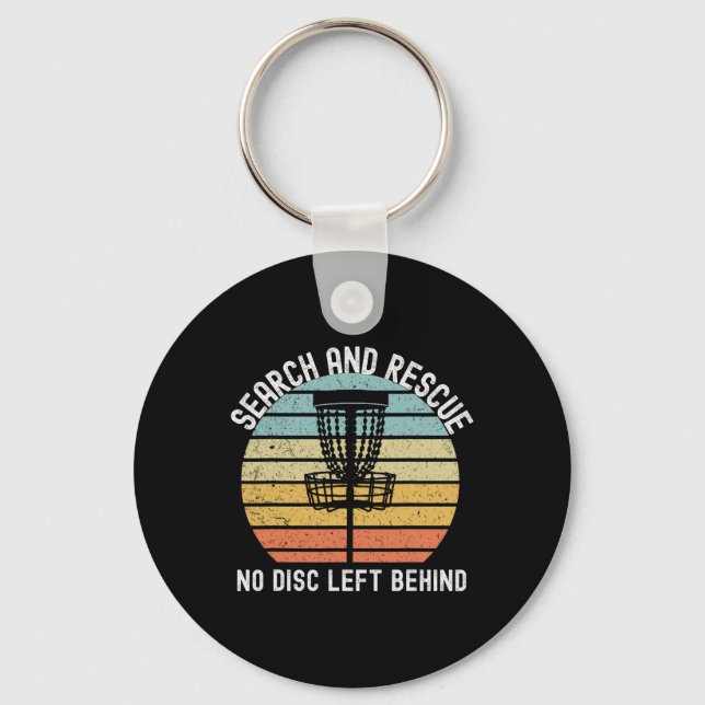 Disc Golf Search And Rescue Disc Golf Gift Funny D Keychain (Front)