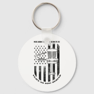 Disc Golf Search And Rescue Leave No Disc Behind B Keychain