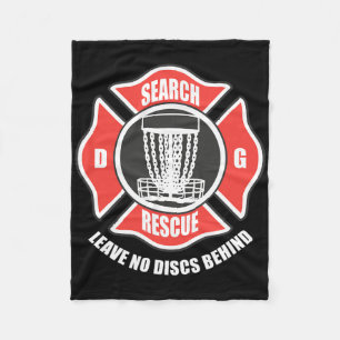 Disc Golf Search And Rescue Leave No Discs Behind Fleece Blanket