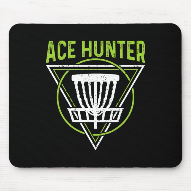Disc Golf Shirt Funny Ace Hunter Disc Golf  Mouse Pad (Front)