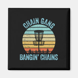 Disc Golf Shirt Funny Chain Retro Disc Golf Gift Magnet