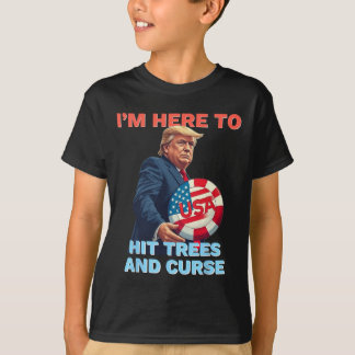 Disc Golf Shirt Funny Hit Trees And Curse Retro Di