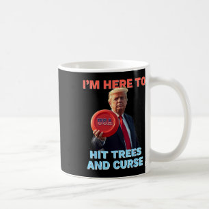 Disc Golf Shirt Funny Hit Trees And Curse Retro Di Coffee Mug