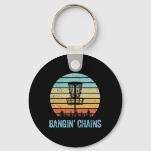 Disc Golf Shirt Funny Nging Chains Retro Disc Golf Keychain