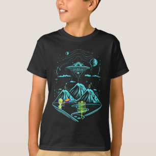 Disc Golf Space Alien Course  T-Shirt