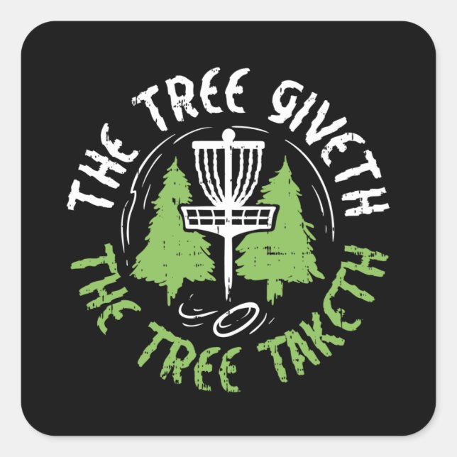 Disc Golf Square Sticker (Front)