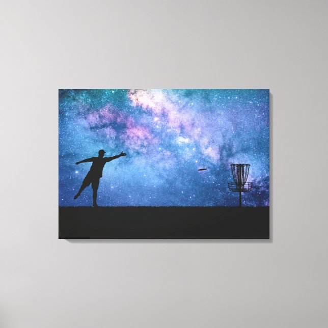 Disc Golf Stars Canvas Print (Front)
