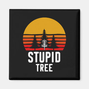 Disc Golf Stupid Tree Funny Frisbee Sport Magnet
