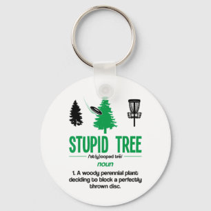 Disc Golf Stupid Tree Noun Dictionary Gift Midrang Keychain