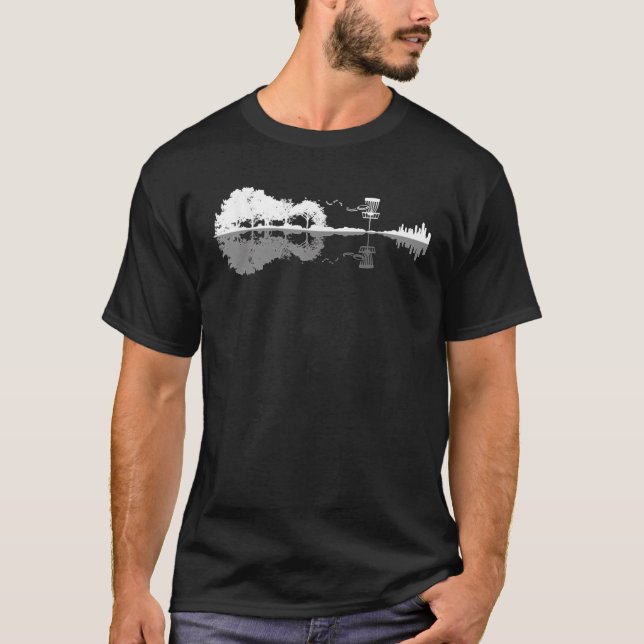Disc Golf Sunset Guitar Guitarist Player Golfing G T-Shirt (Front)