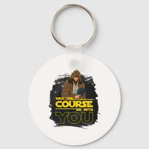 Disc Golf T Shirt may The Course Be With You' Men Keychain