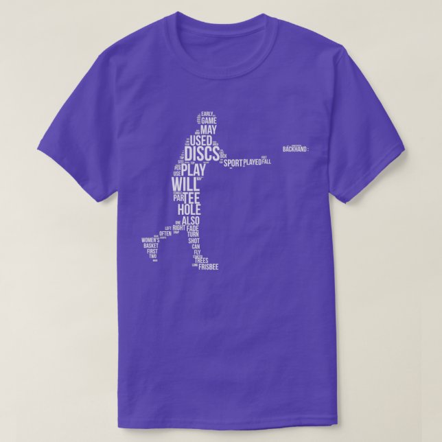 Disc Golf Terms Word Cloud Funny Gift for Disc Gol T-Shirt (Design Front)