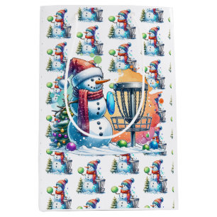 Disc Golf Themed Christmas Medium Gift Bag