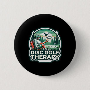 Disc Golf Therapy - Relax And Play  2 Inch Round Button