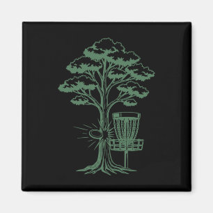 Disc Golf Tree Hit Flying Disc Sket Scene Magnet
