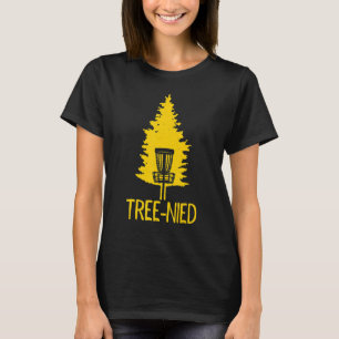 Disc Golf Tree-Nied Funny Hit Trees Retro Disc Gol T-Shirt