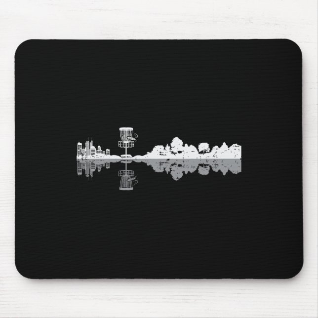 Disc Golf Trees Landscape Frisbee Golfer Frolf Men Mouse Pad (Front)