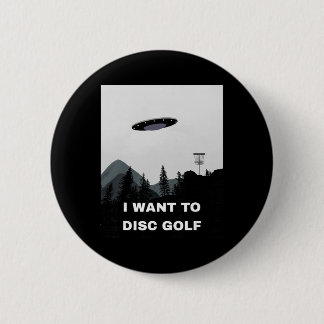 Disc Golf Ufo  2 Inch Round Button