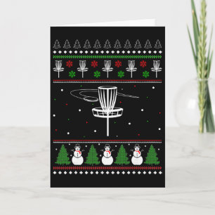Disc Golf Ugly Christmas Sweater Pajama Gifts For  Card