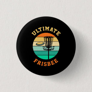 Disc Golf Ultimate Frisbee 1 Inch Round Button