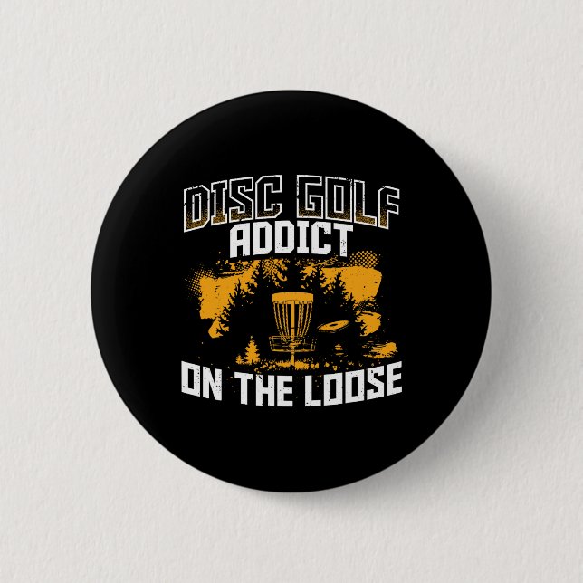 Disc Golf Ultimate Frisbee  2 Inch Round Button (Front)