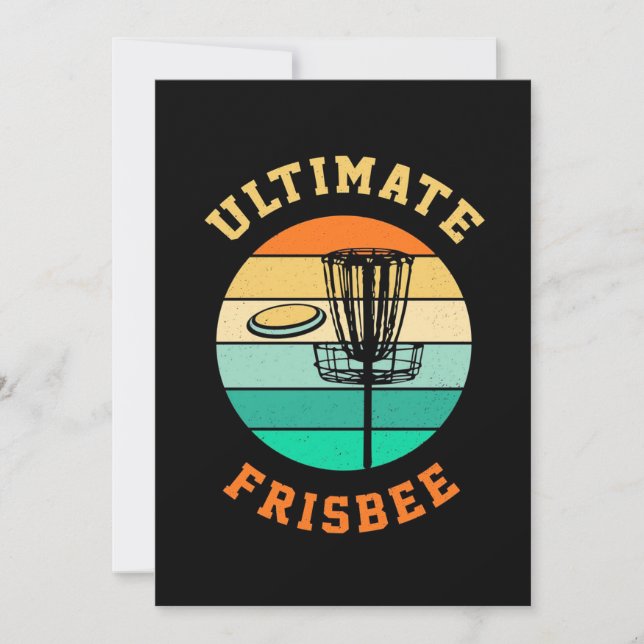 Disc Golf Ultimate Frisbee Invitation (Front)