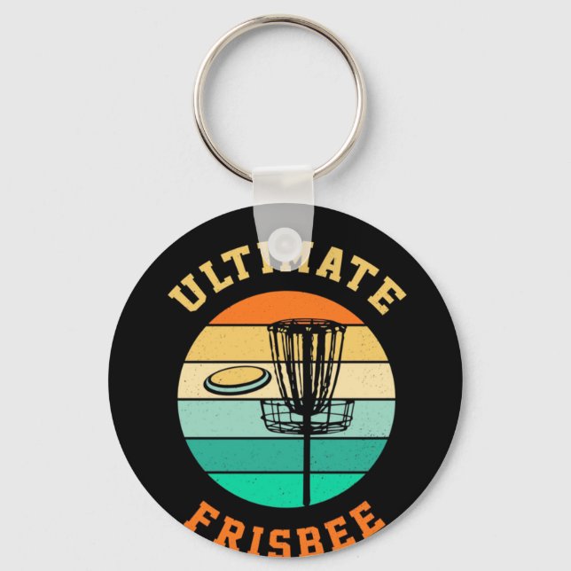 Disc Golf Ultimate Frisbee Keychain (Front)