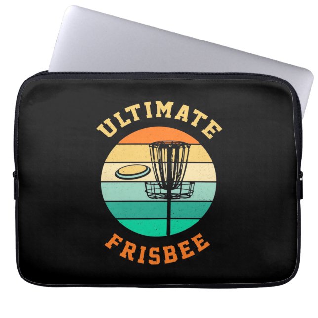 Disc Golf Ultimate Frisbee Laptop Sleeve (Front)