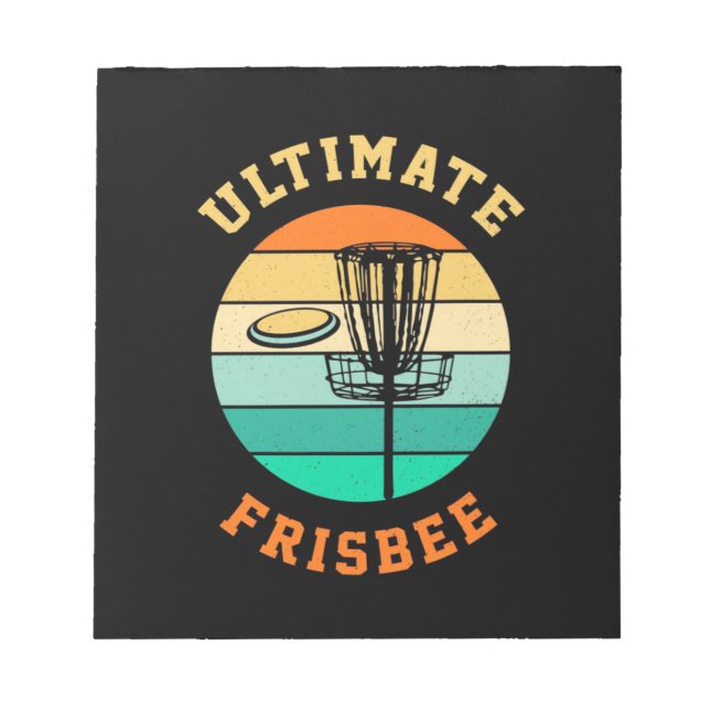 Disc Golf Ultimate Frisbee Notepad (Front)