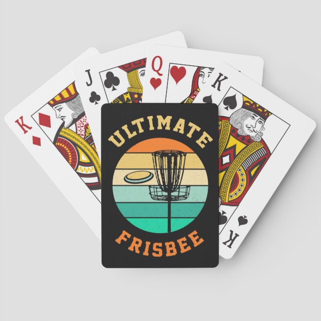 Disc Golf Ultimate Frisbee Playing Cards (Back)