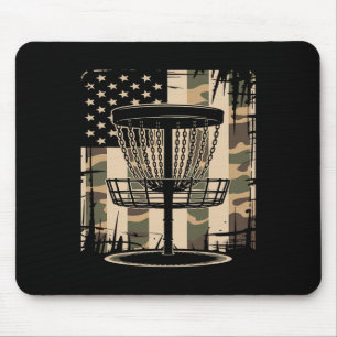 Disc Golf Usa Camo Flag - Patriotic Frolf Player _ Mouse Pad