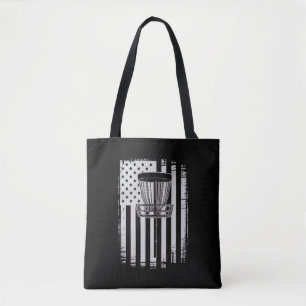 Disc Golf USA Flag Golfer Golfing Sport Lover Tote Bag