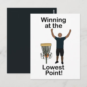 Disc Golf Winning At Lowest Point Golfer Birthday  Postcard