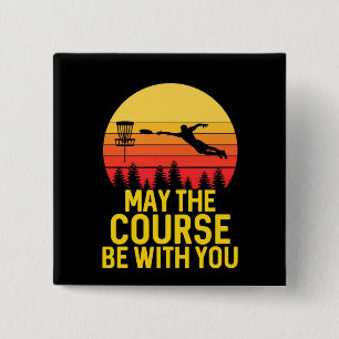 Disc Golf With You 2 Inch Square Button