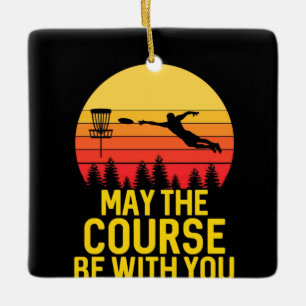 Disc Golf With You Ceramic Ornament
