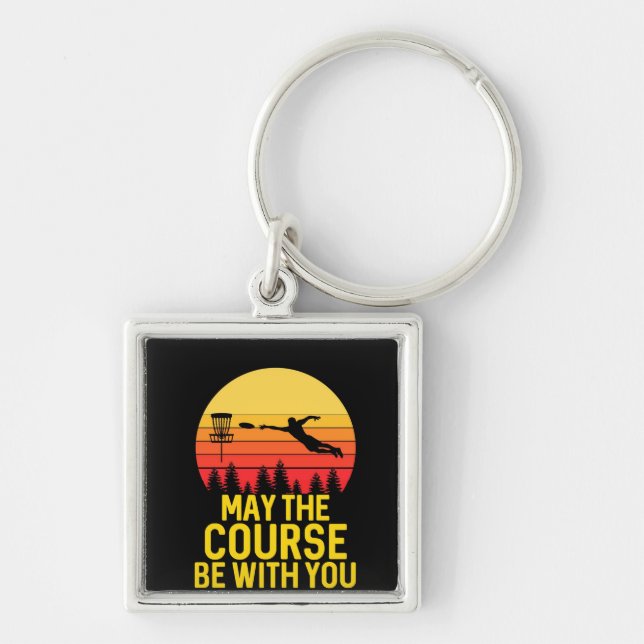 Disc Golf With You Keychain (Front)