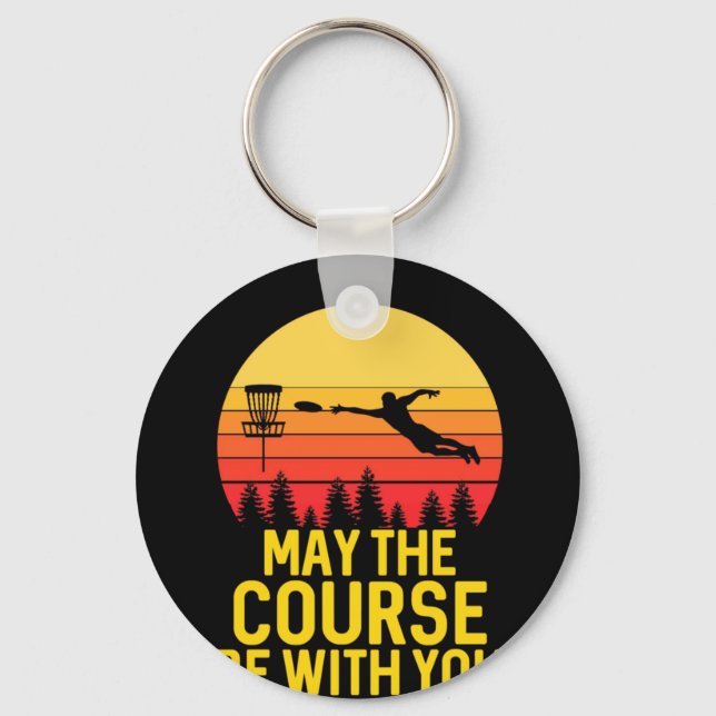 Disc Golf With You Keychain (Front)